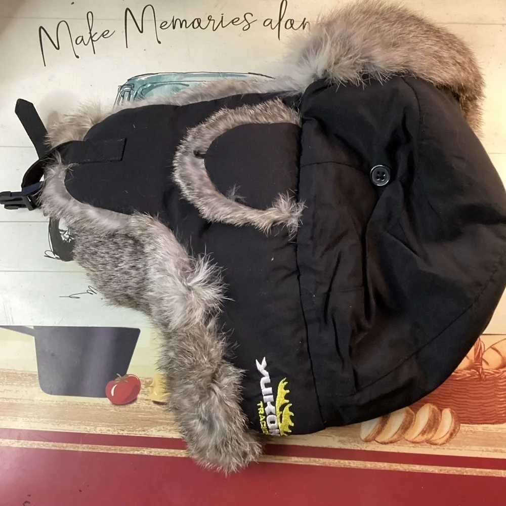 Yukon Tracks | Rabbit Fur Trapper Hat | Black | Youth Large |Unisex
